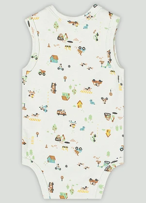Body Regata para Bebê Menino Up Baby Verde - UP BABY