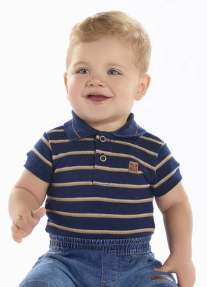 Pulla Bulla - Body Suedine Fio Tinto Azul - PULLA BULLA