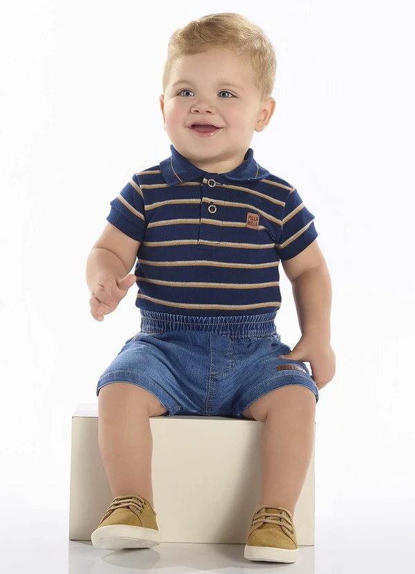 Pulla Bulla - Body Suedine Fio Tinto Azul 2