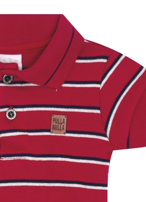 Pulla Bulla - Body Suedine Fio Tinto Vermelho - PULLA BULLA