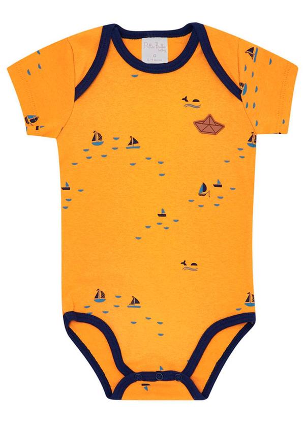 Pulla Bulla - Body Suedine Menino Amarelo