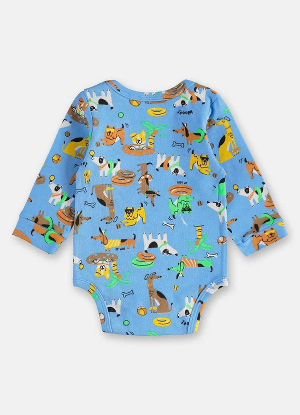 Up Baby - Body Suedine para Bebê Menino Azul 2