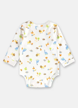 Up Baby - Body Suedine para Bebê Menino Branco - UP BABY