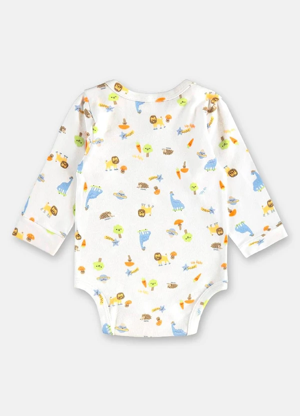 Up Baby - Body Suedine para Bebê Menino Branco 2