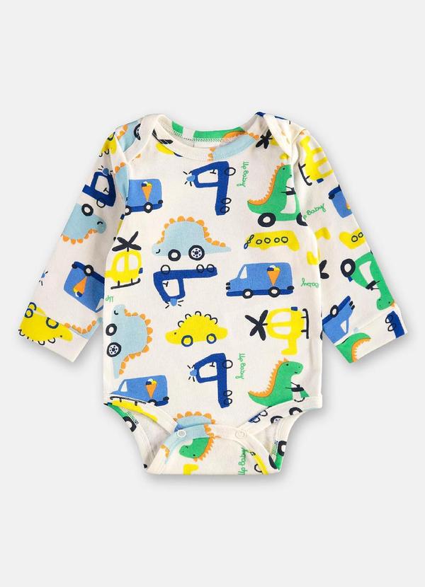 Up Baby - Body Suedine para Bebê Menino Branco