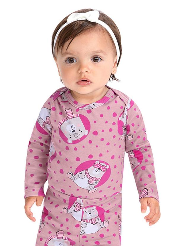 Alenice - Body Ursinho Unissex Rosa