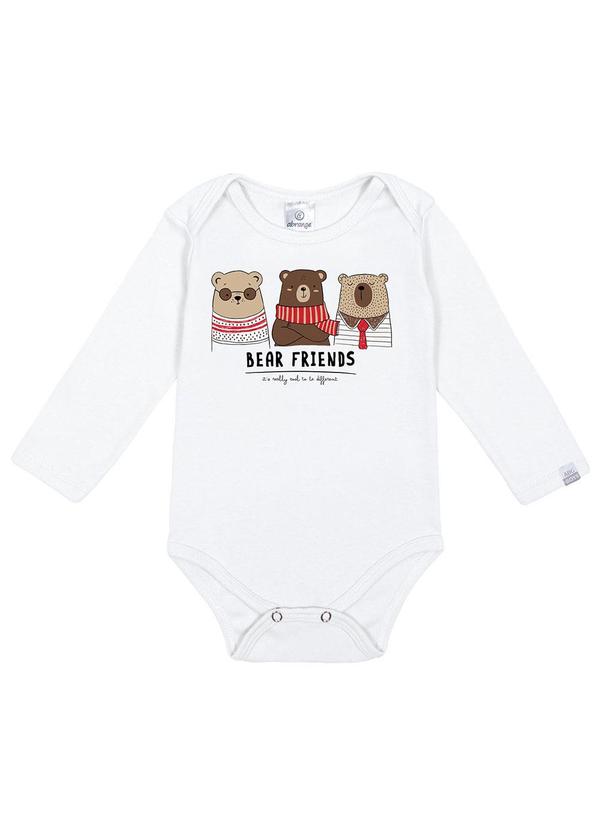 Abrange - Body Urso Baby Branco
