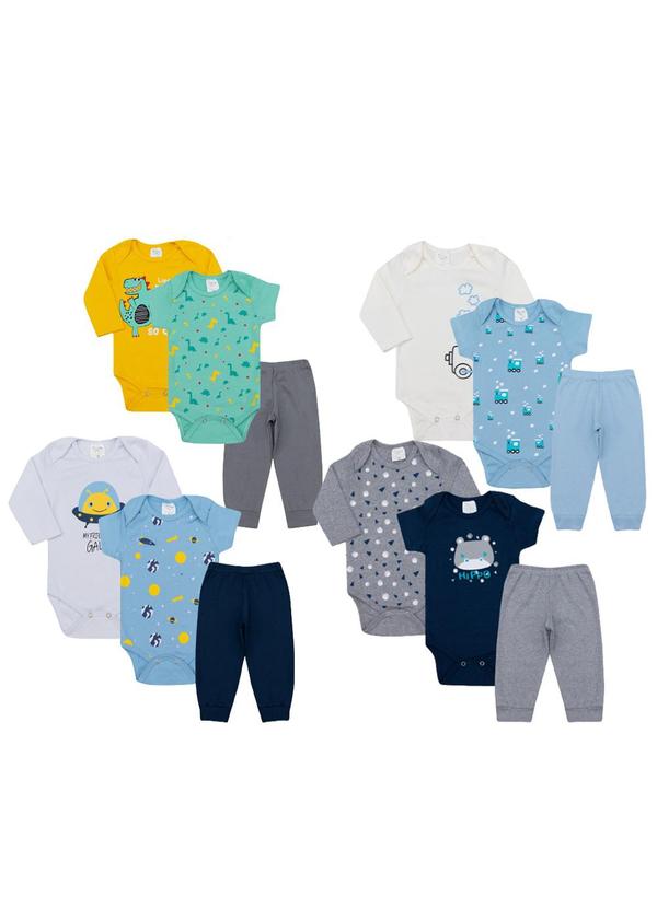 Galerinha - Kit 12 Peças Body e Calça Multicolorido