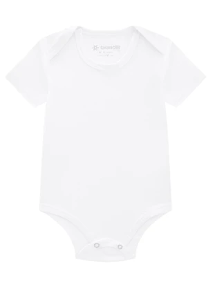 Brandili Baby - Kit 2 Bodies Bebê Unissex com Cor Lisa Branco - BRANDILI BABY