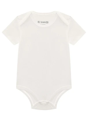Brandili Baby - Kit 2 Bodies Bebê Unissex com Cor Lisa Branco - BRANDILI BABY