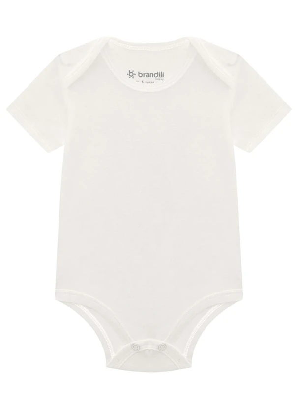 Brandili Baby - Kit 2 Bodies Bebê Unissex com Cor Lisa Branco 2