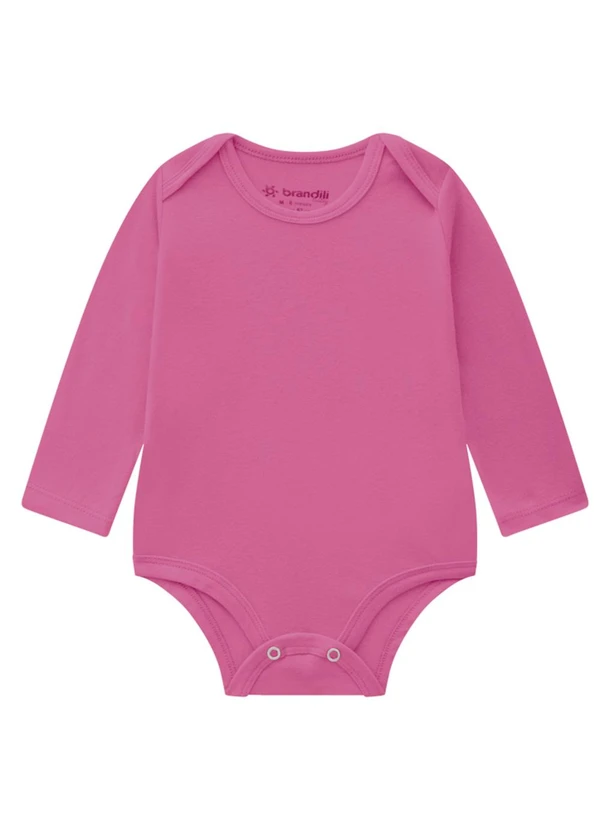 Brandili Baby - Kit 2 Bodies Bebê Unissex com Cor Lisa Rosa 1