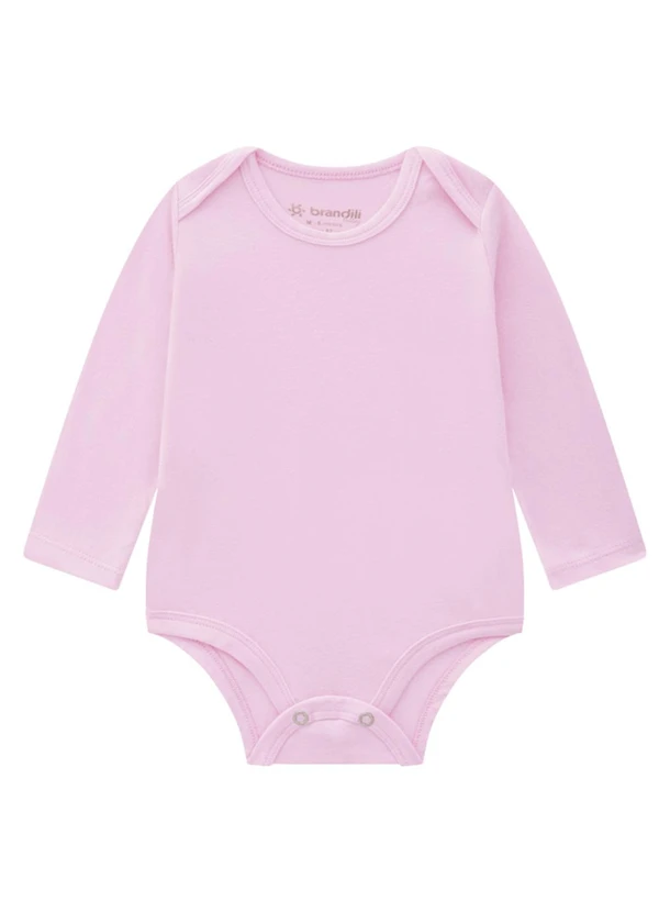Brandili Baby - Kit 2 Bodies Bebê Unissex com Cor Lisa Rosa 2