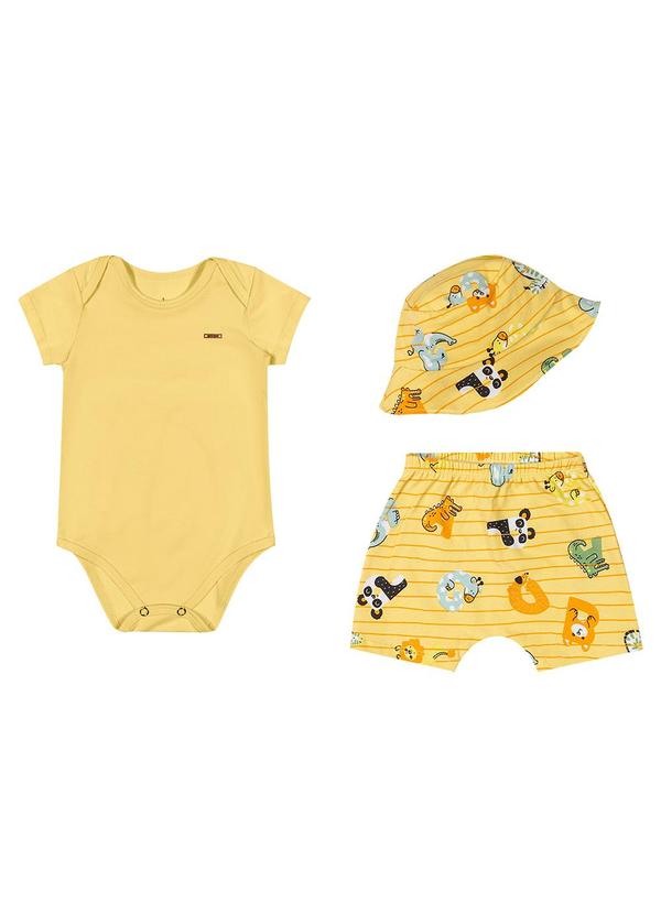 Elian - Kit Bebê Menino Safari Elian Amarelo