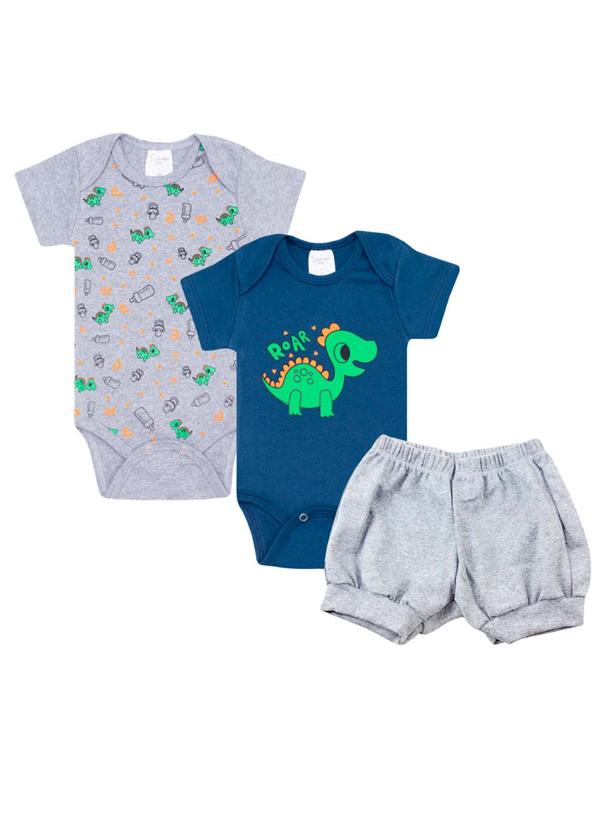 Galerinha - Kit Body Bebê 3 Peças Verão Verde
