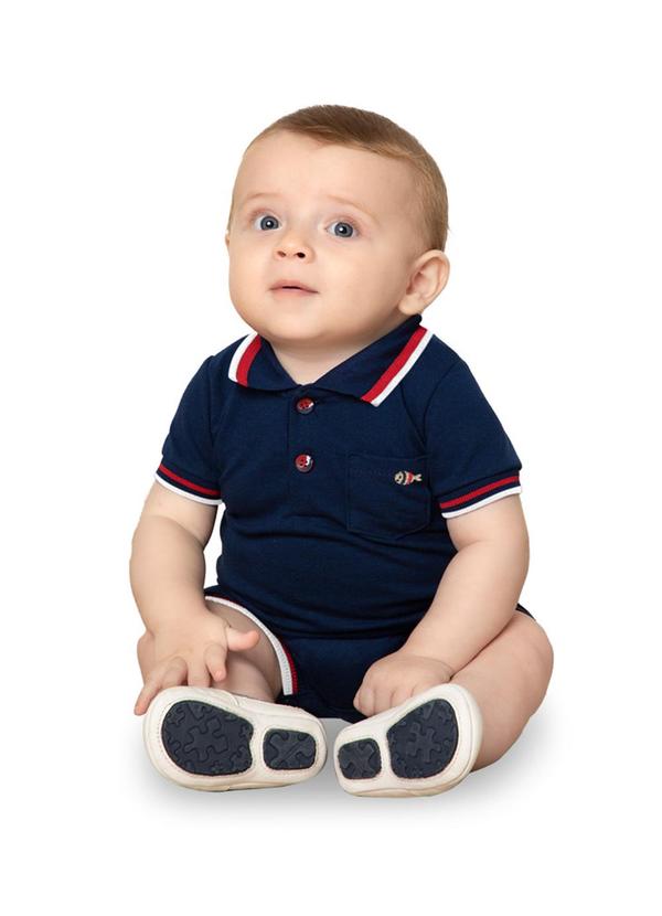 Milon - Macaquinho Bebê Menino Marinho