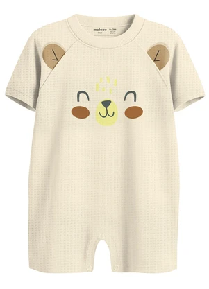 Malwee Kids - Macaquinho Ursinho em Malha Off White - MALWEE KIDS