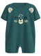 Malwee Kids - Macaquinho Ursinho em Malha Texturizada Azul - variação: Verde Esmeralda