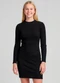Minty - Vestido Juvenil Midi em Ribana  Preto - variação: Preto