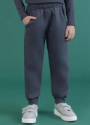 Soft Bonni - Calça Básica Infantil Cinza Chumbo - SOFT BONNI