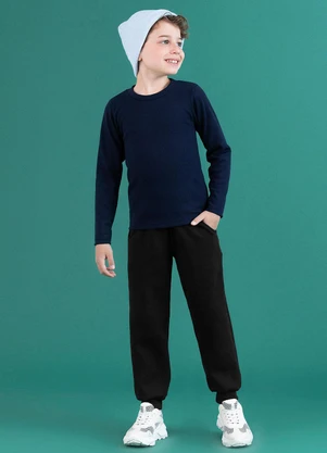 Soft Bonni - Calça Básica Infantil Preto - SOFT BONNI