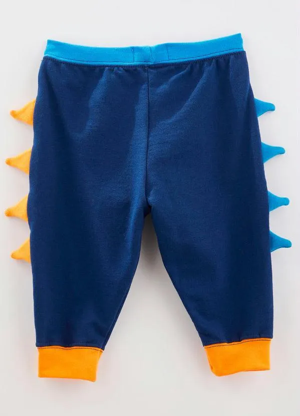 Bento - Calça Bebe Moletom Color Dino Azul 2