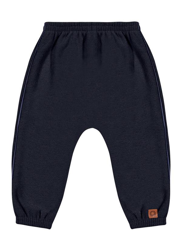 Alenice - Calça com Bordado Boucle Menino Azul