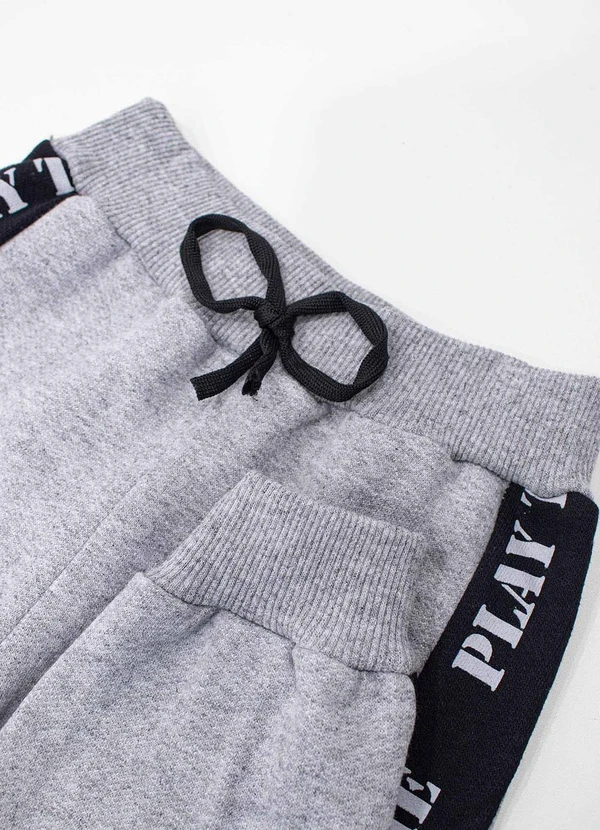 Turminha - Calça e Cós com Amarração Menino Cinza 2