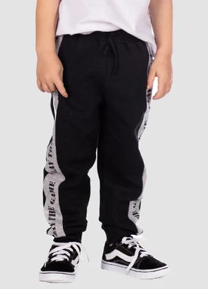 Turminha - Calça e Cós com Amarração Menino Preto - TURMINHA