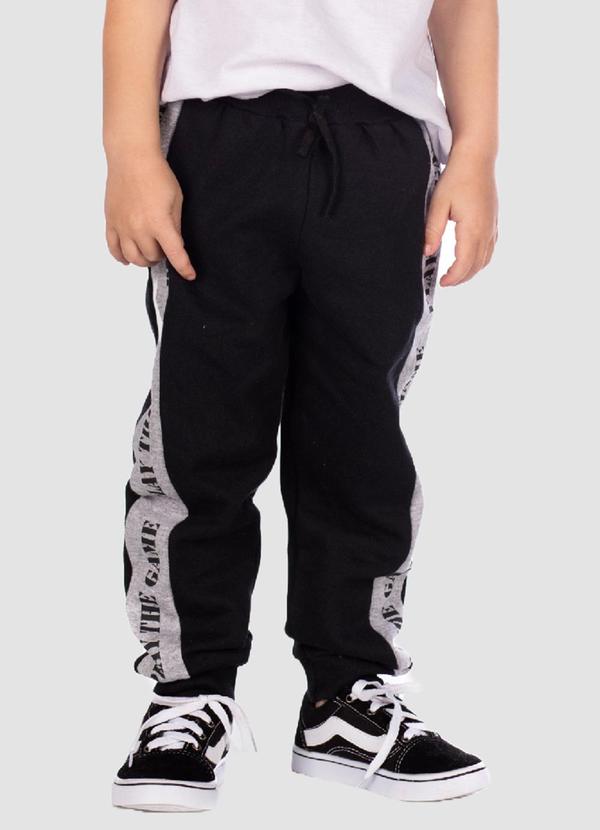 Turminha - Calça e Cós com Amarração Menino Preto