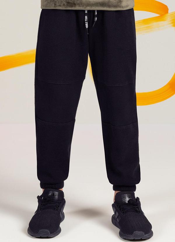 Cativa Kids - Calça em Moletom Elementar Masculina Preto