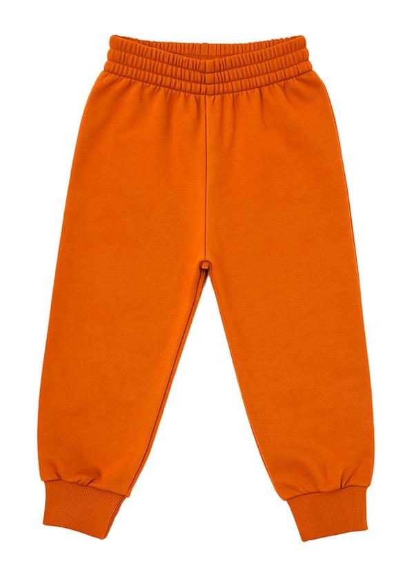 Marlan - Calça em Moletom Felpado Confort Laranja