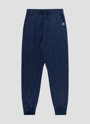 Reirex - Calça em Moletom Flamê Azul - REIREX