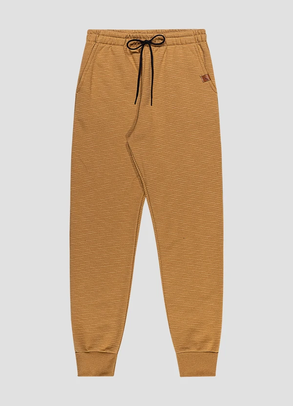 Reirex - Calça em Moletom Flamê Marrom