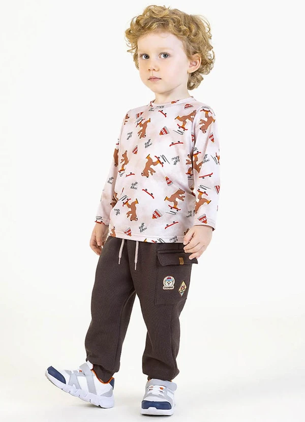 Soft Bonni - Calça em Moletom Marrom