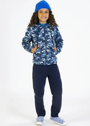 Soft Bonni - Calça Infantil em Moletom Azul - SOFT BONNI