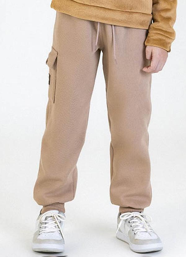 Soft Bonni - Calça Infantil em Moletom Bege