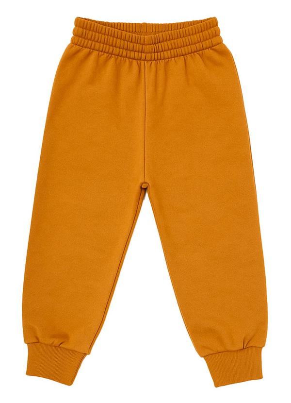 Marlan - Calça Infantil em Moletom Felpado Confort Marrom