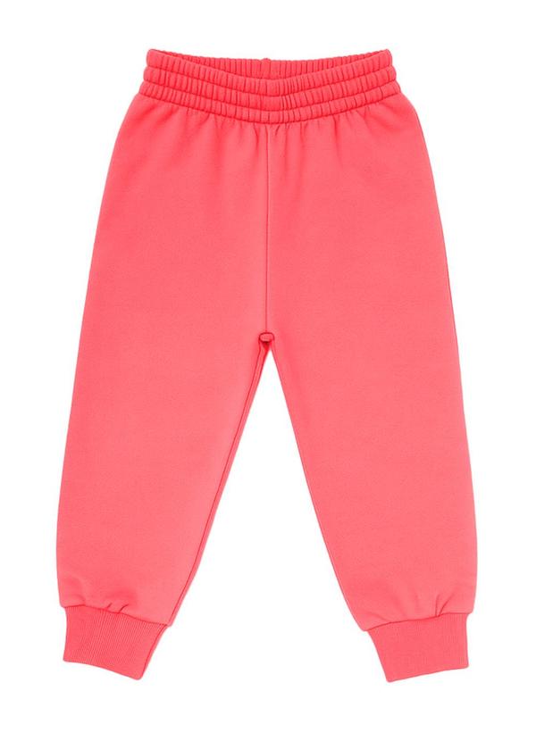 Marlan - Calça Infantil em Moletom Felpado Confort Rosa