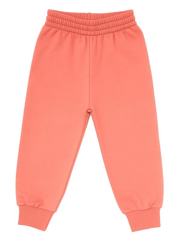 Marlan - Calça Infantil em Moletom Felpado Confort Salmao