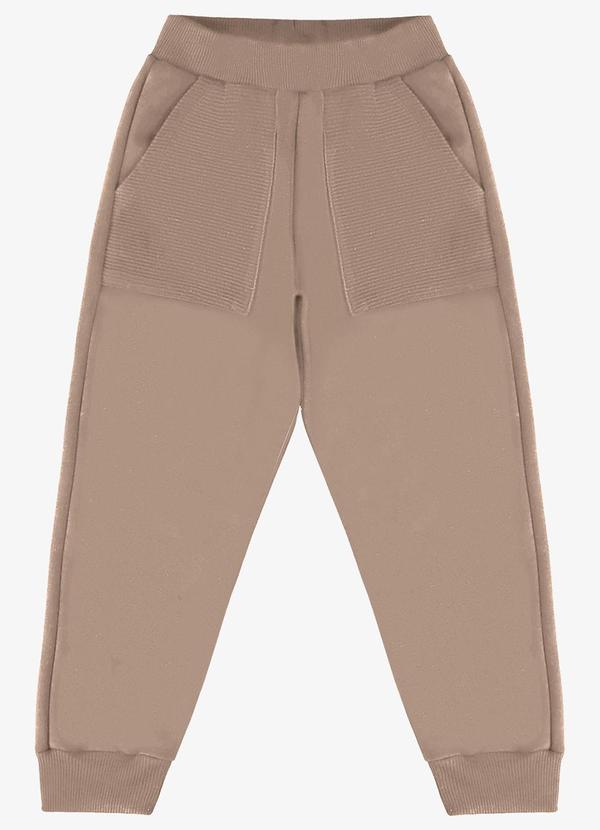 Rovi Kids - Calça Infantil em Moletom Marrom