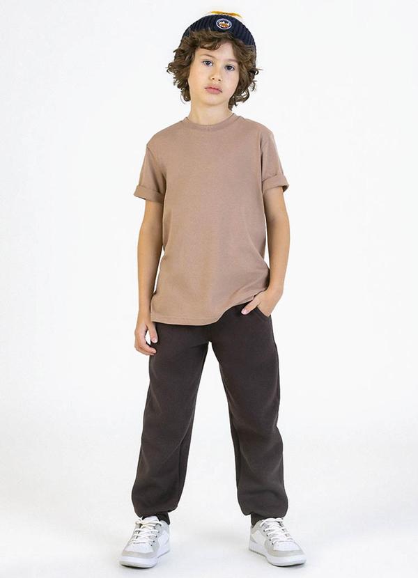 Soft Bonni - Calça Infantil em Moletom Marrom