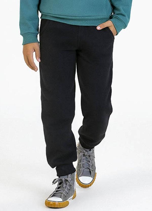 Soft Bonni - Calça Infantil em Moletom Preto