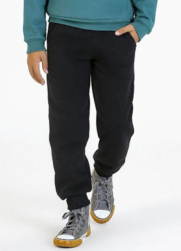 Soft Bonni - Calça Infantil em Moletom Preto