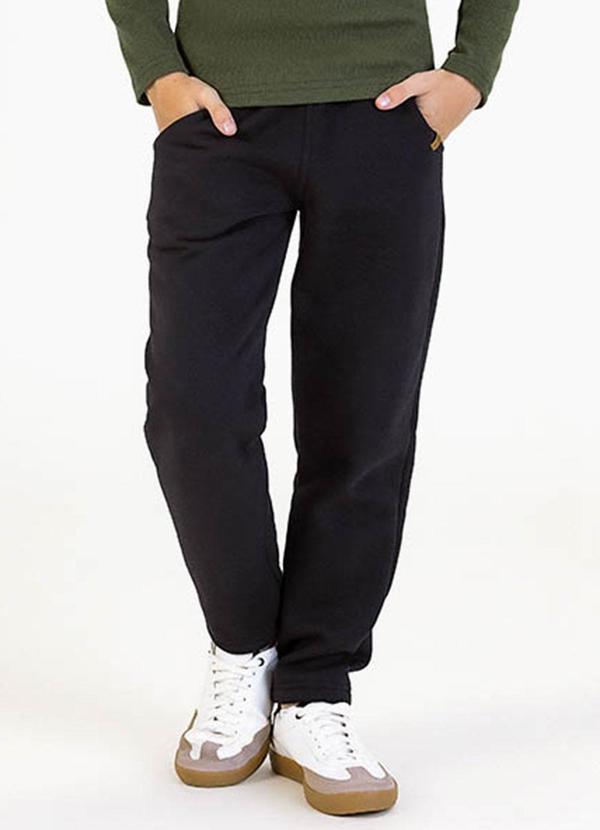 Soft Bonni - Calça Infantil em Moletom Preto