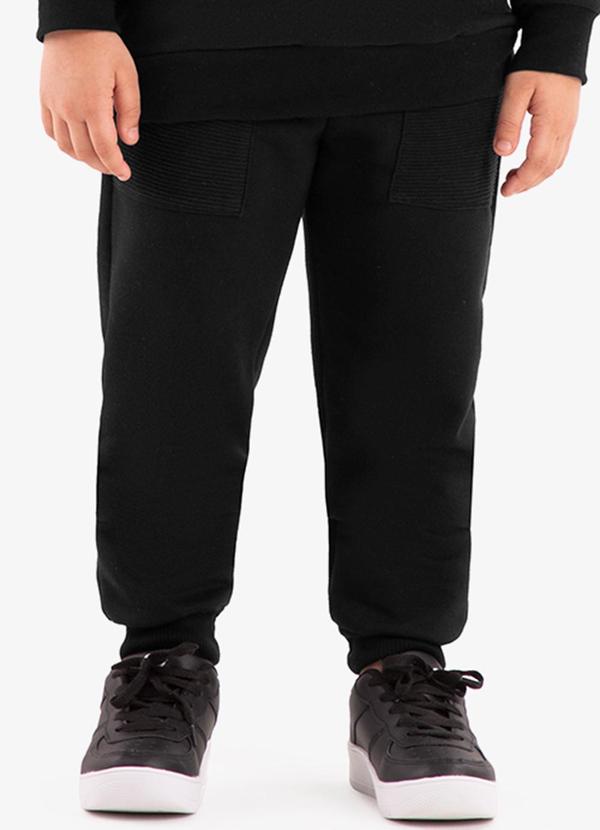 Rovi Kids - Calça Infantil em Moletom Preto
