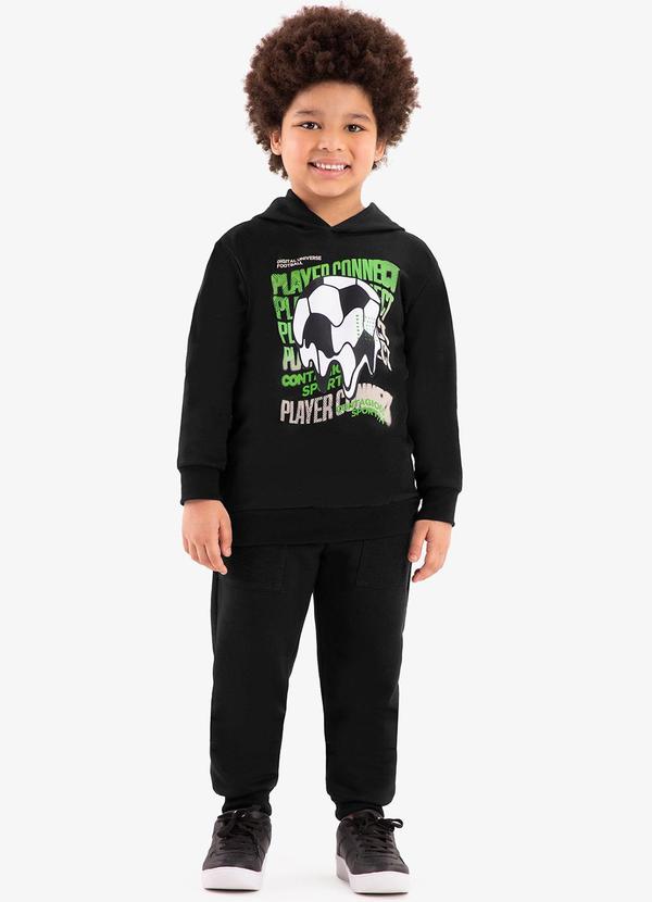 Rovi Kids - Calça Infantil em Moletom Preto 3