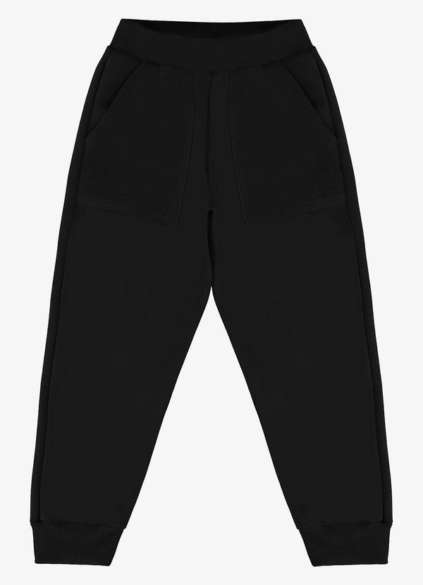 Rovi Kids - Calça Infantil em Moletom Preto 6