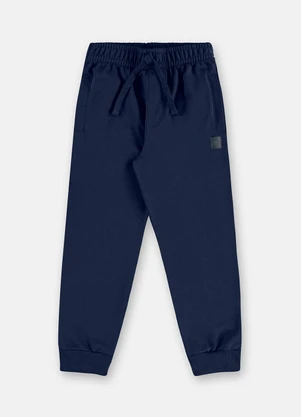 Up Baby - Calça Infantil em Moletom sem Felpa Azul - UP BABY
