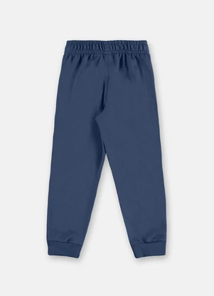 Up Baby - Calça Infantil em Moletom sem Felpa Azul - UP BABY